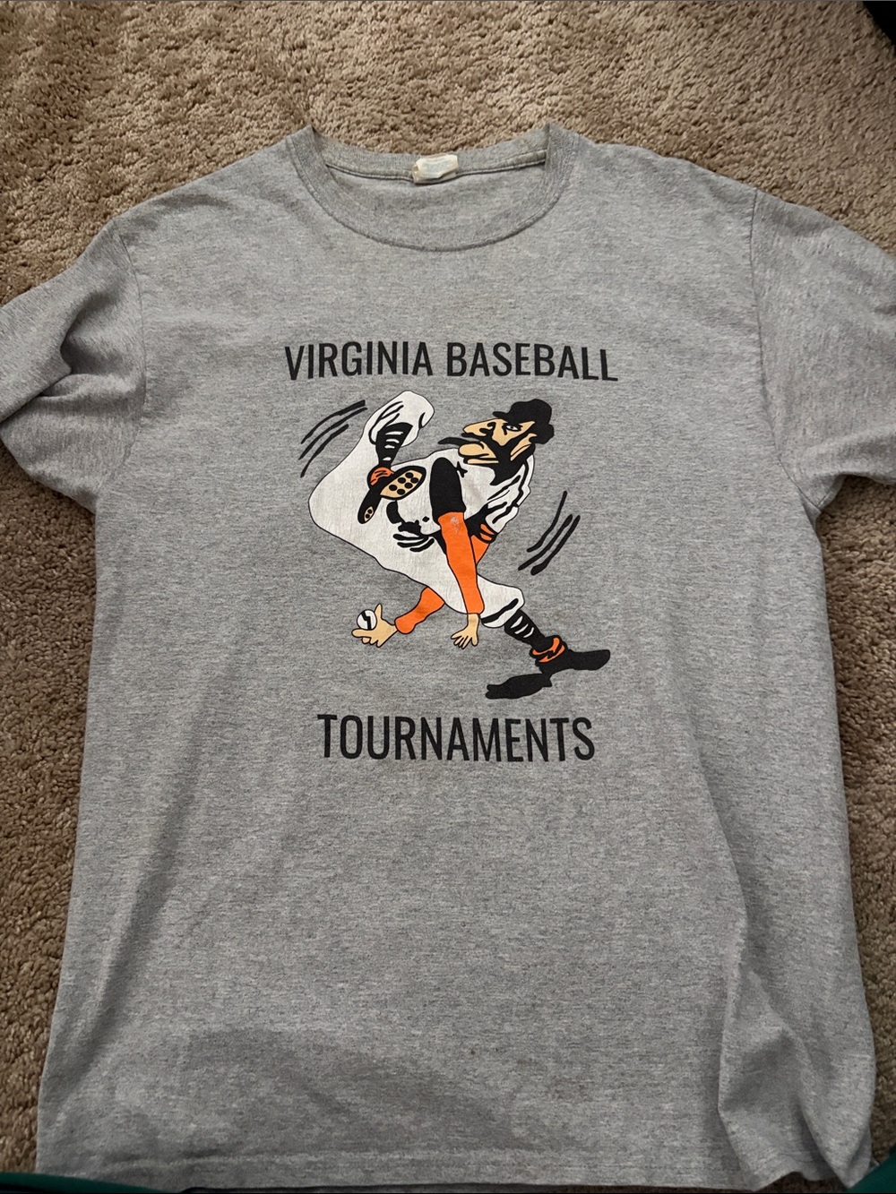 Virginia Baseball Tournaments Graphic Tee - Gray with Orange Accents